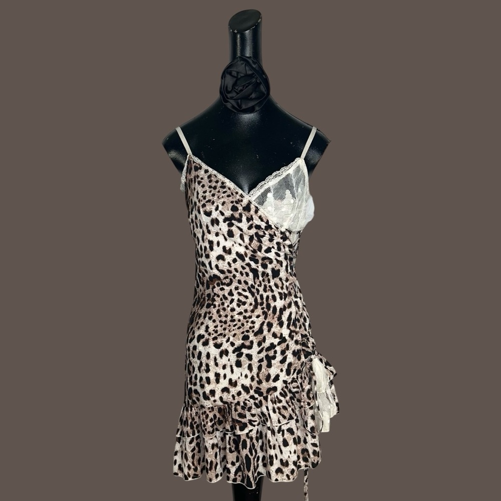 NWT E&I The Label Leopard Print Spaghetti Strap Dress - Picture 14 of 15